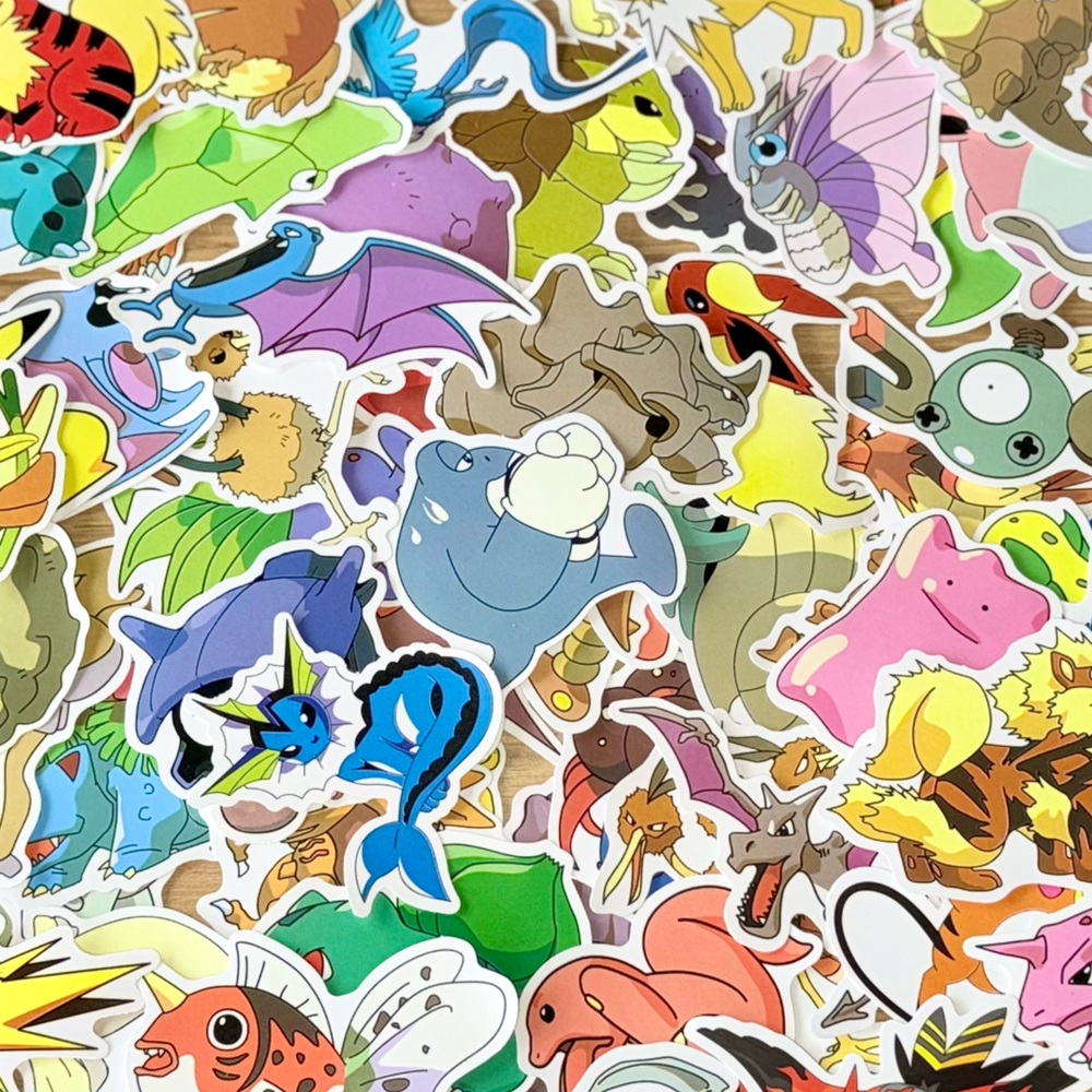 Pokémon 80pc Sticker Lot- NEW - Picture 2 of 5